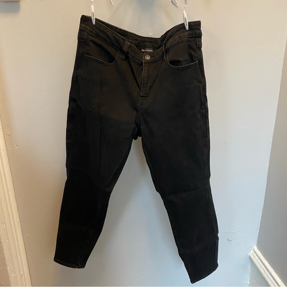 American Eagle Black Jeggings Next Level Stretch Low-Rise 16 short